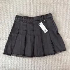 GU デニムローウエストプリーツミニスカートQ