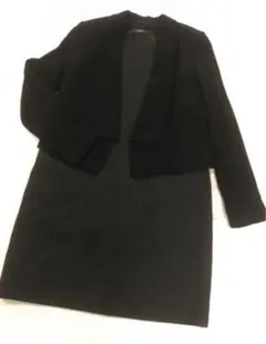 SALE フォーマル　入学式　卒業式　ジャガードワンピース　黒JK　セレモニー