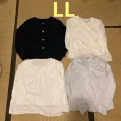 入学式 フォーマル4点セット LL ツイードジャケット ブラウス