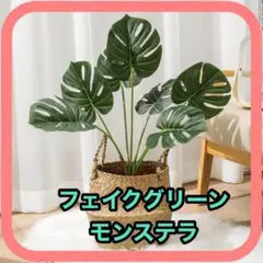 フェイクグリーン モンステラ 70cm 1本 造花 観葉植物 インテリア 123