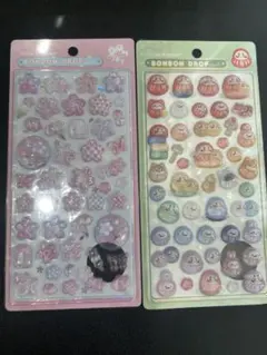 【正規品】ボンボンドロップシール新作和柄　だるま・桜 2セット