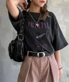 jeanasis ヴィンテージ Tシャツ 黒 紫