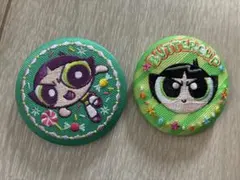 パワーパフガールズ 刺繍缶バッジ バターカップ 2個セット