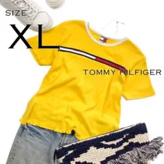 【美品】TOMMY HILFIGERトミーヒルフィガー メロウカットソーXL黄色