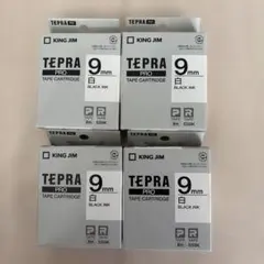 TEPRA PRO テープカートリッジ 9mm 4本　白