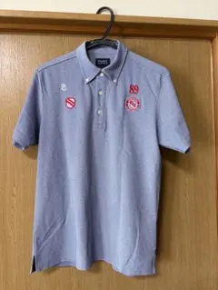 【PEARLY GATES】刺繍付きブルー　ポロシャツ