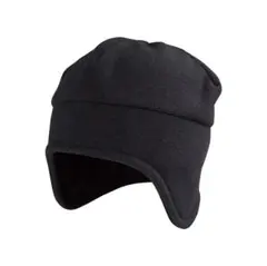 Mega Cap/フリース イヤーフラップ ビーニー/ワッチキャップ/ブラック