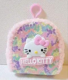 【新品】サンリオ ハローキティ カラフルスパンコール ミニリュック型ポーチ