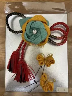 花とリボンの髪飾りセット