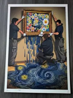 タ*ス様 DEATH NYC ビートルズ × ゴジラ × 村上隆 フラワー ポス