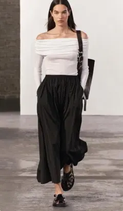 ZARA ZW COLLEECTION パフ ミディスカート