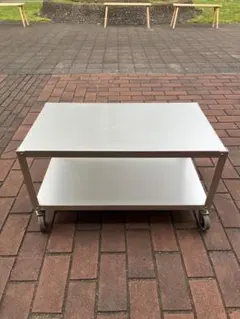 無印良品 MUJI アルミローテーブルワゴン 大 廃盤品 キャスター付き