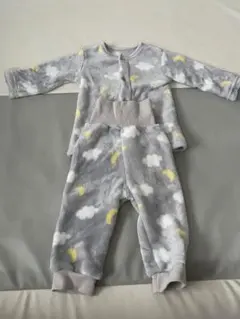 ベビー　裏起毛腹巻付きパジャマ　80cm