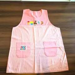 ERIC CARLE 保育士エプロン ピンク チェック柄
