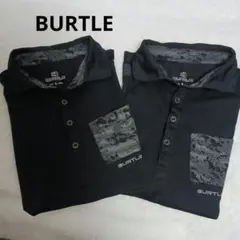 BURTLE ブラック ポロシャツ L　作業着　２枚セット