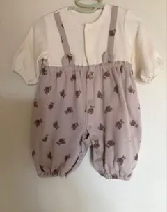 クマ柄ロンパース