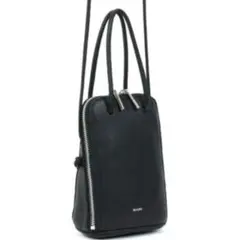 BEAURE ブラックレザーショルダーバッグ　牛革