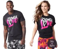 Zumba wear タンクトップ 黒 Love リメイク ズンバウェア 正規品のサムネイル
