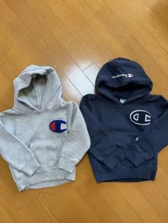 最終値下げChampion パーカー 110 120グレー・ネイビー セット売り