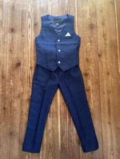子供用スーツセット[120㎝] ベスト➕パンツ ネイビー ストライプ