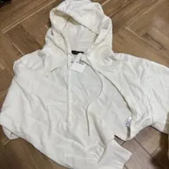 w closet ホワイト クロップド パーカー Fサイズ