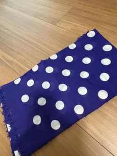 水玉模様 大判ストール 紫