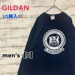 ●F664【US輸入】ギルダン スウェットシャツ ネイビー系 men's【S】