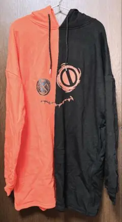 NieR ニーアクロージング ボアツートン ロングパーカー オレンジ 黒 冬服