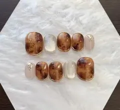 ネイルチップ　オーダー　ニュアンス　マグネット　べっ甲