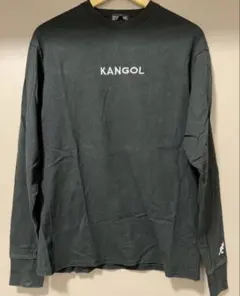 【毎日発送】KANGOL ブラック 長袖Tシャツ 袖ワンポイント