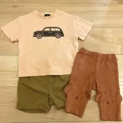 子供服　3点セット　くるま　プティマイン　ミッフィー