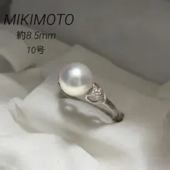 極美品✨ミキモト 8.5mm アコヤ パール リング Pt950 オーロラ干渉色のサムネイル