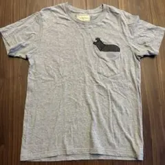 HIBECK ポケット付き犬イラストTシャツ サイズ2