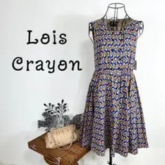 新品タグ付　Lois Crayon ロイスクレヨン　Ａライン　ワンピース　幾何学のサムネイル