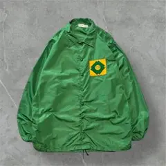 70s〜80sWilsonUSA製ナイロンコーチジャケットフェルトワッペン襤褸L
