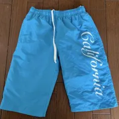 水着 California プリント 140 水色