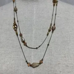 ネックレス　ビーズネックレス　長めデザイン