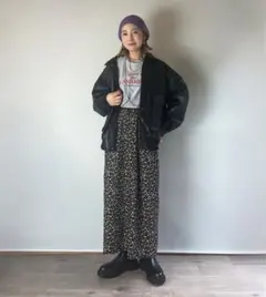 しまむら NATUMI 小花柄コーデュロイスカート Lサイズ ロングスカート