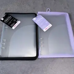 「人気」ダイソーA5 6リングファイル 2色セット