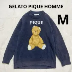 ☆GELATO PIQUE HOMME ジャガードプルオーバー ネイビー