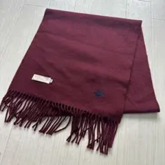 美品】Burberry バーガンディ マフラー ストール カシミア えんじ 赤