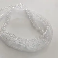 ハンドメイドアクセサリー　クリアビーズブレスレット　3本セット