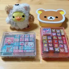 リラックマ、ハッピーアニマルスタンプセット、キイロイトリ、リラックマケース