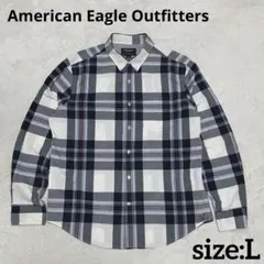 AMERICAN EAGLE ビッグチェック 長袖シャツ L ボタンダウン