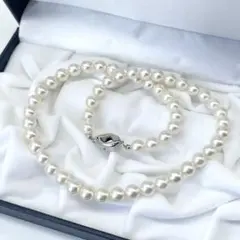 花珠 一級品 あこや天然本真珠 ネックレス 7mm〜7,5mm 鑑別書付き 