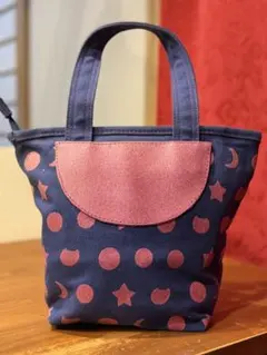 TSUMORICHISATOCARRYキャンバストートバッグ 猫 星月ピンクラメのサムネイル