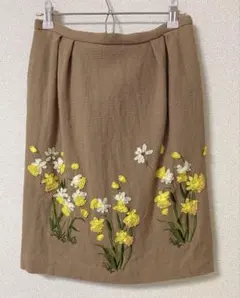 49AV junko shimada スカート　リボンのお花　刺繍