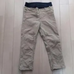 裏起毛長ズボン 100cm ベージュ ウエストゴム
