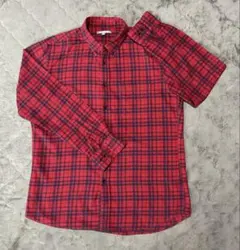 ユニクロ　メンズ　チェックシャツ　XL