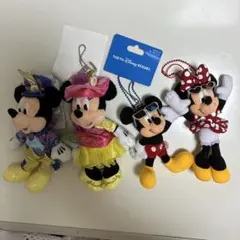 ミッキーミニー ドナルドデイジー 旧フェイス実写 バックチャーム4個